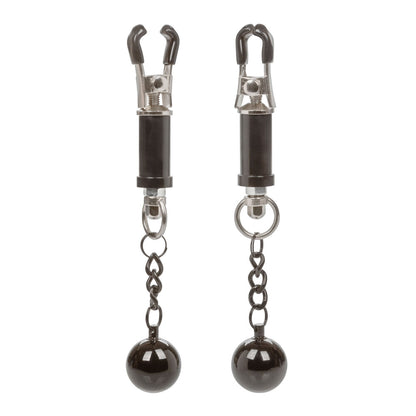 Nipple Grips Black Weighted Twist Nipple Clamps Adjustable Pressure