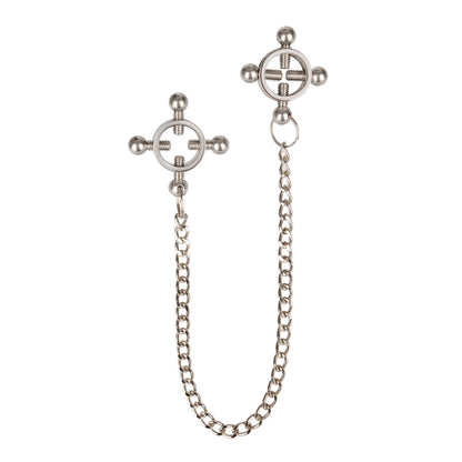 Nipple Grips Black 4-Point Nipple Press with Chain