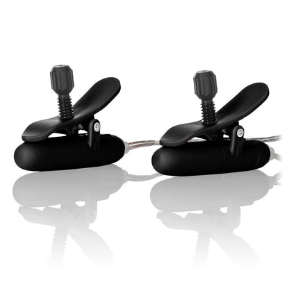 PleasurePro Black Heated Vibrating Nipple Teasers
