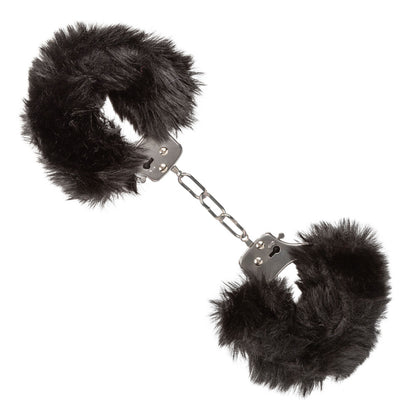 Furry Fetish Black Fluffy Cuffs with Adjustable Fit