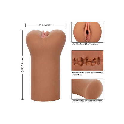 Boundless Flesh Brown Realistic Vulva Masturbator