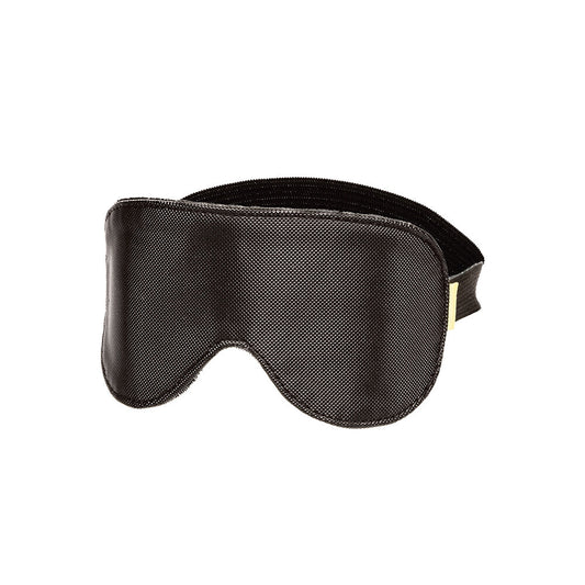 Sensual Essentials Black Vegan Leather Eye Mask