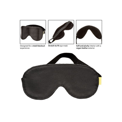 Sensual Essentials Black Vegan Leather Eye Mask
