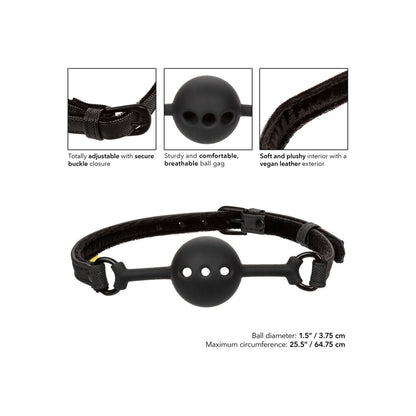 Boundless Black Silicone Ball Gag