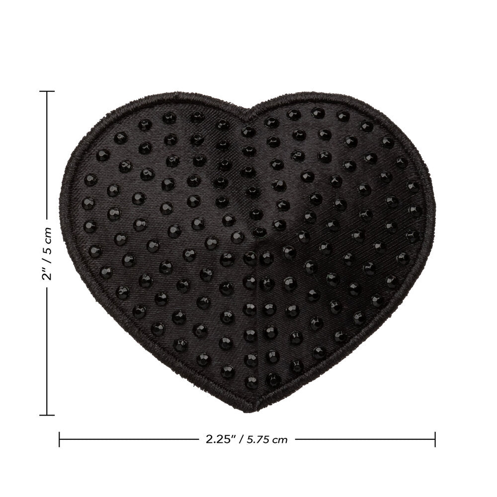 Glamourous Radiance Black Gem Heart Pasties