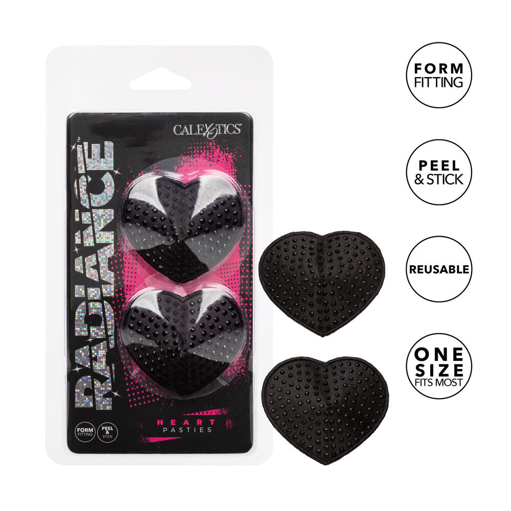 Glamourous Radiance Black Gem Heart Pasties