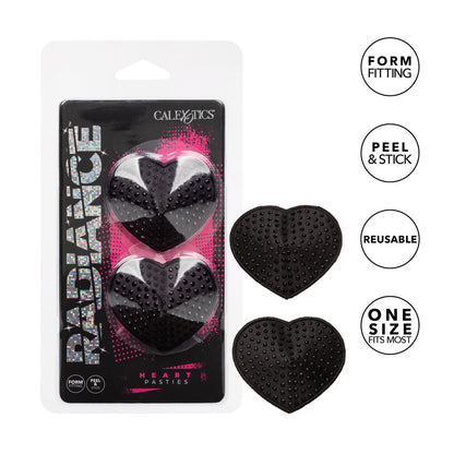 Glamourous Radiance Black Gem Heart Pasties