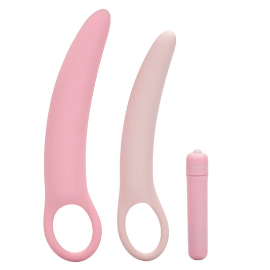 Inspire Pastel Pink Silicone 3 Piece Vibrating Dilator Kit