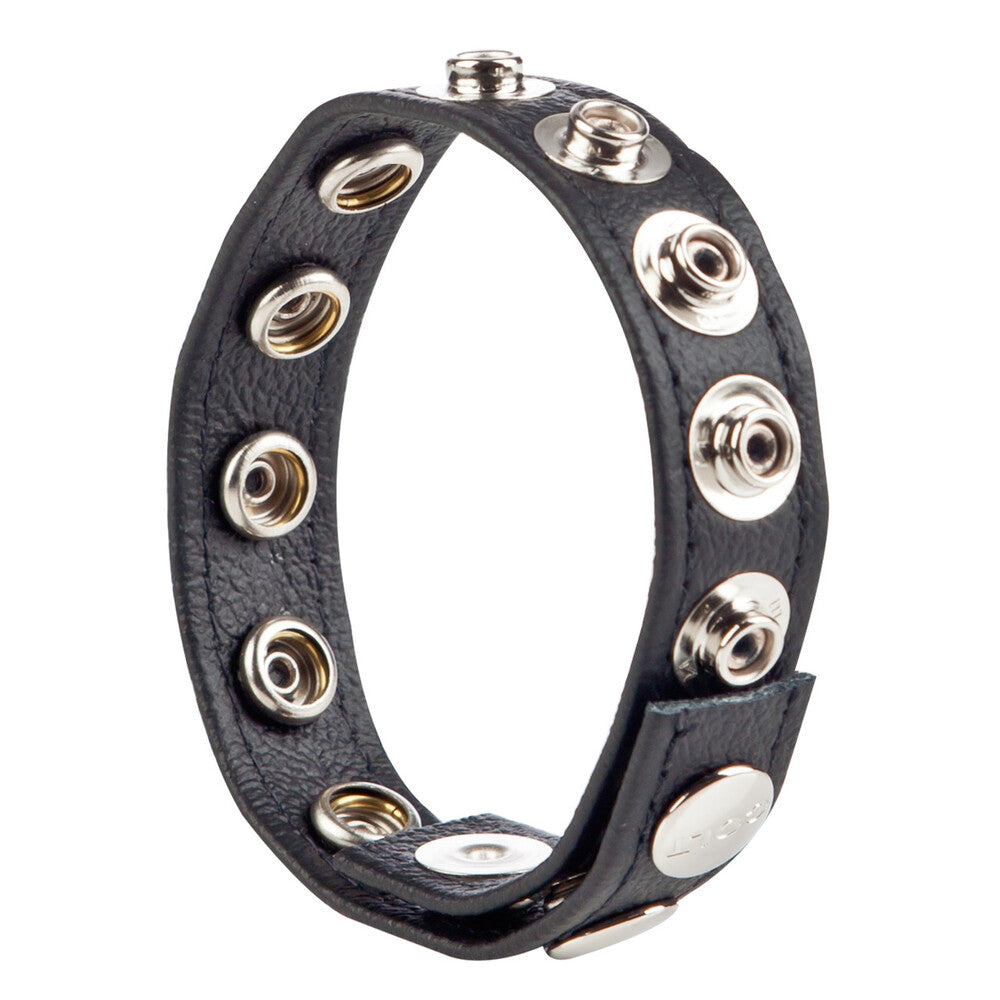 COLT Black Leather Cock and Ball Strap