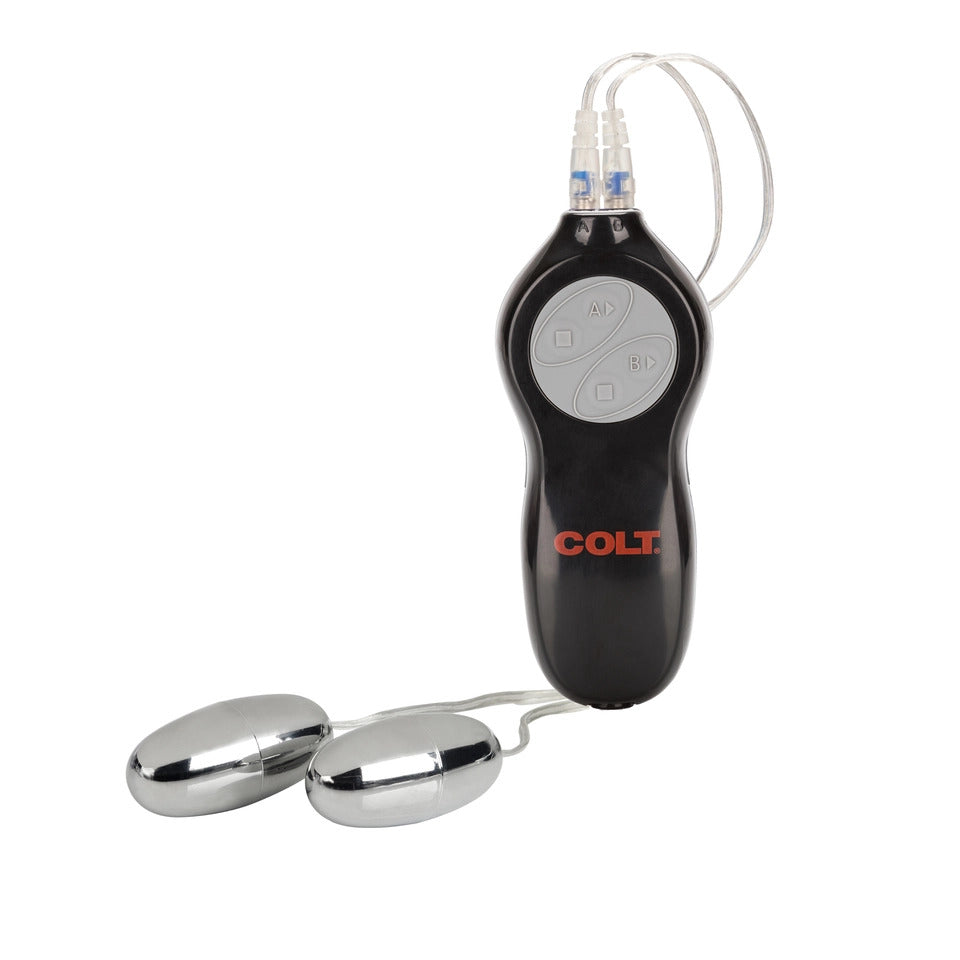 COLT Black Twin Turbo Dual Bullet Vibrators with 7 Functions