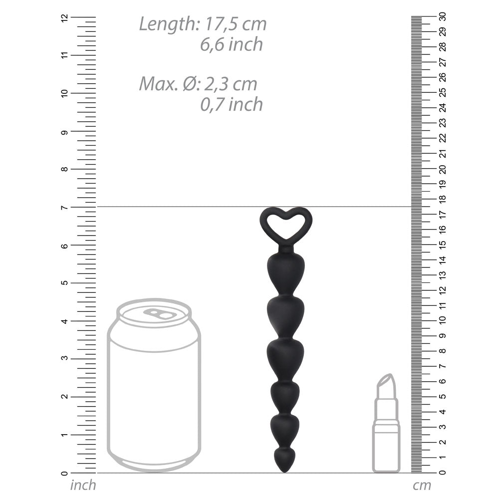 Black Silicone Anal Beads

