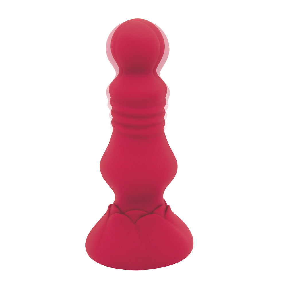Secret Kisses Pink Remote Floret Vibrating Butt Plug