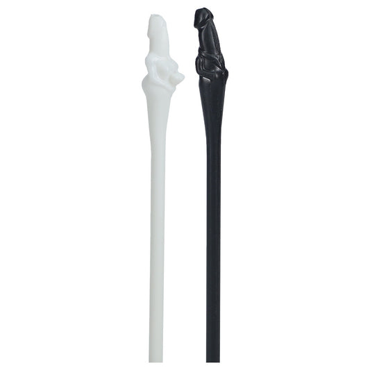 Bachelorette Bash White and Black Dickhead Straws
