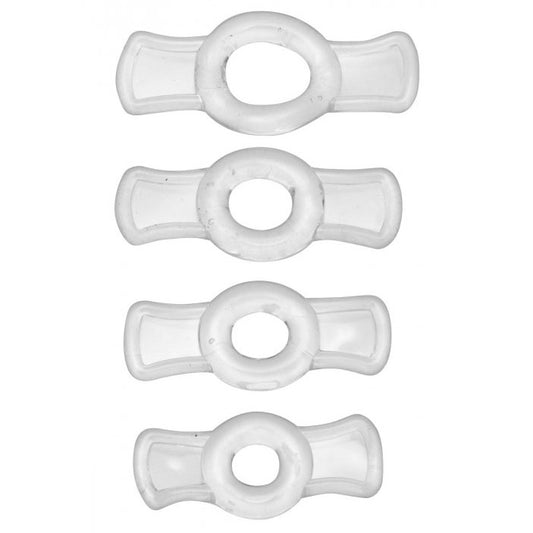 Size Matters Clear Rubber Endurance Penis Ring Set
