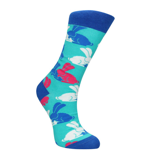 Bunny Style Blue Cozy Socks for Men and Women Size 36 to 41