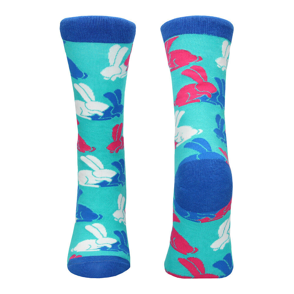 Bunny Style Blue Cozy Socks for Men and Women Size 36 to 41