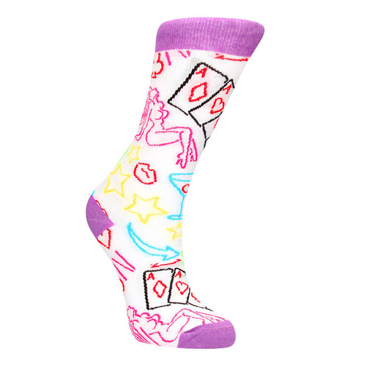 Playful Purple Sexy Socks Strip Poker Unisex Size 36 to 41