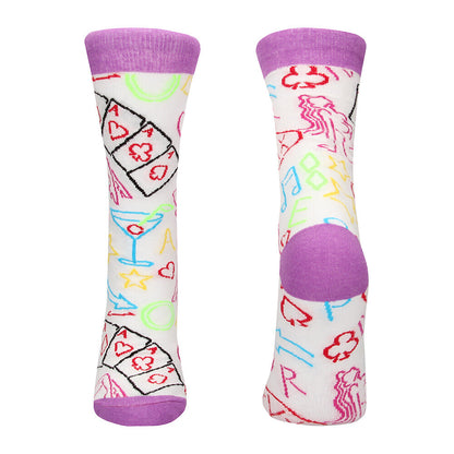 Playful Purple Sexy Socks Strip Poker Unisex Size 36 to 41