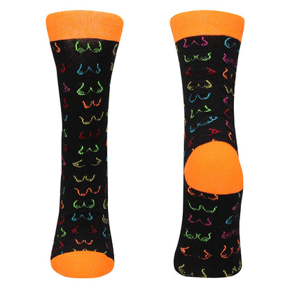Sexy Socks Black Free The Titty Unisex Socks Sizes 36-41