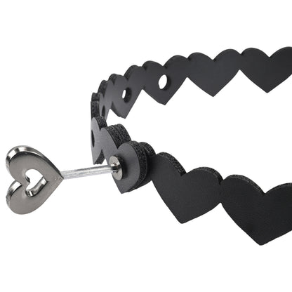 Sportsheets Black Heart Day Collar with Adjustable Choker