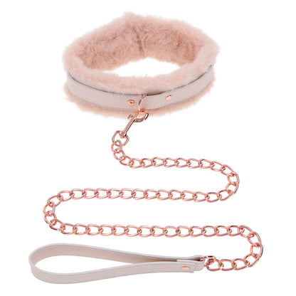 Sportsheets Pink Fur Collar and Leash Set