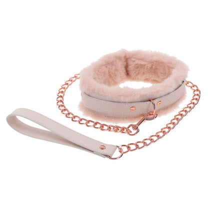Sportsheets Pink Fur Collar and Leash Set