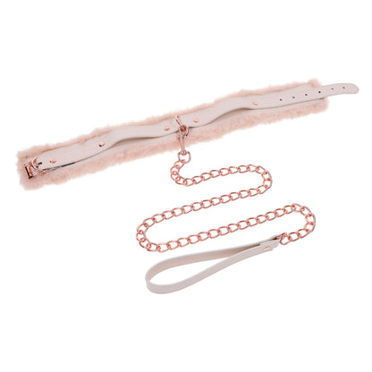 Sportsheets Pink Fur Collar and Leash Set