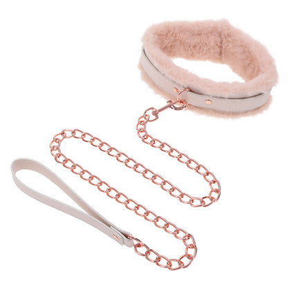 Sportsheets Pink Fur Collar and Leash Set