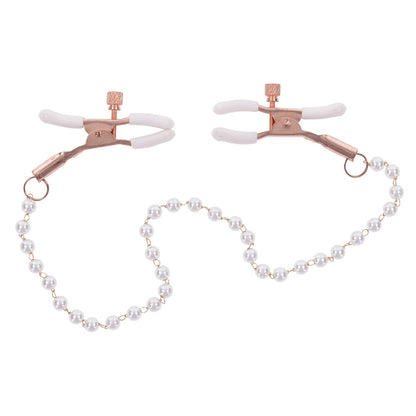 Sportsheets Rose Gold Pearl Nipple Clamps