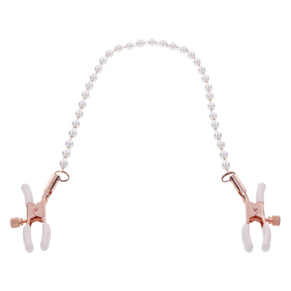 Sportsheets Rose Gold Pearl Nipple Clamps