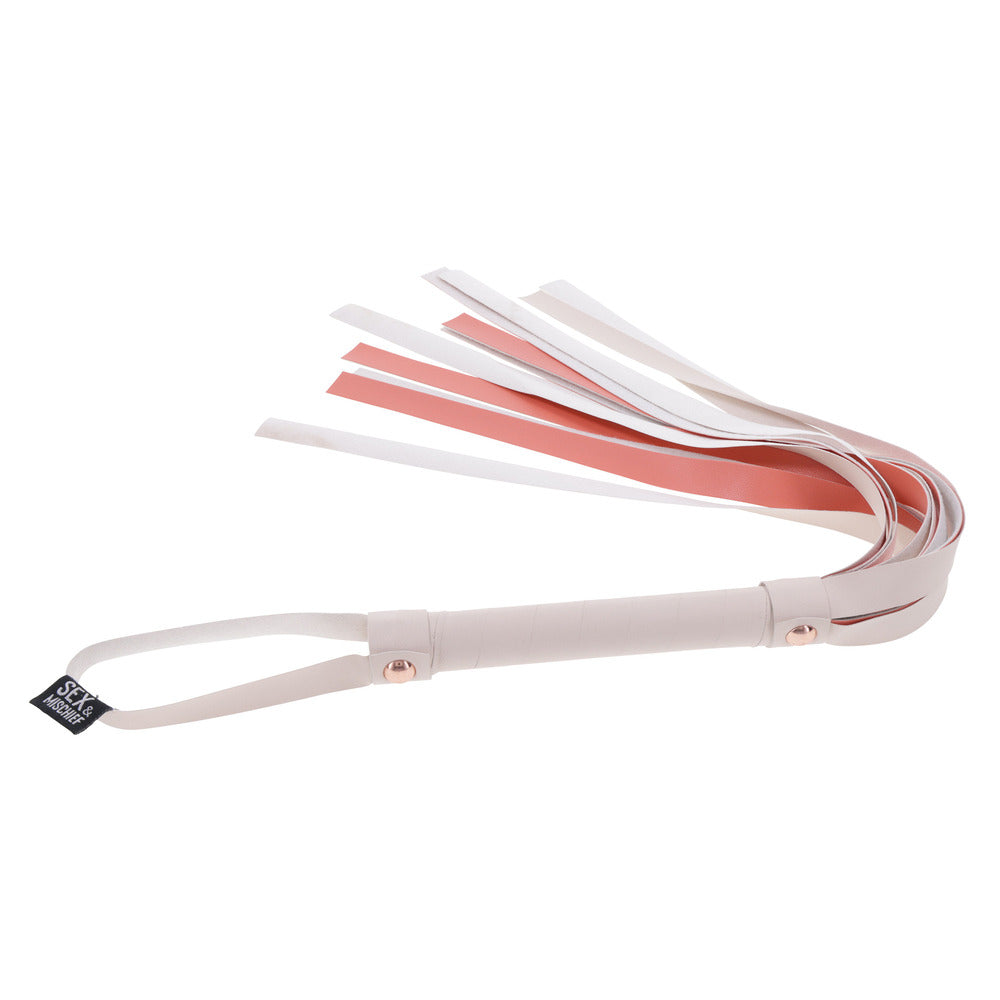 Sex and Mischief Pink Stripe Flogger 19.75 Inch Length