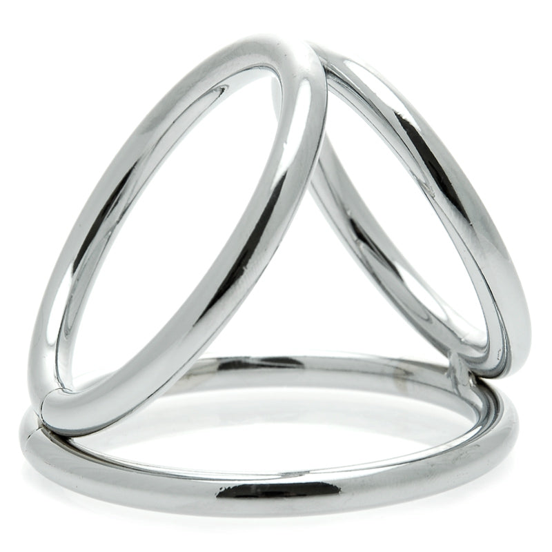 Stainless Steel Chrome Triad Chamber Large Cock and Ball Ring