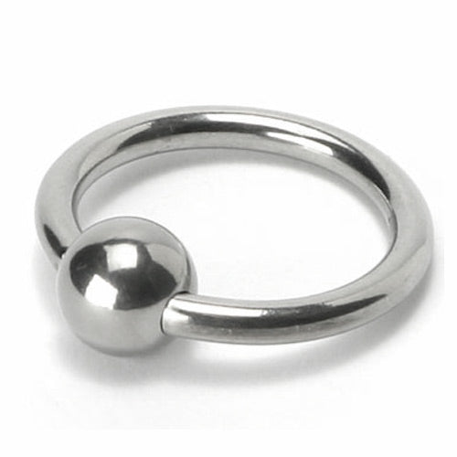 Ultimate Pleasure Steel Ball Head Ring - Metal 1 Inch