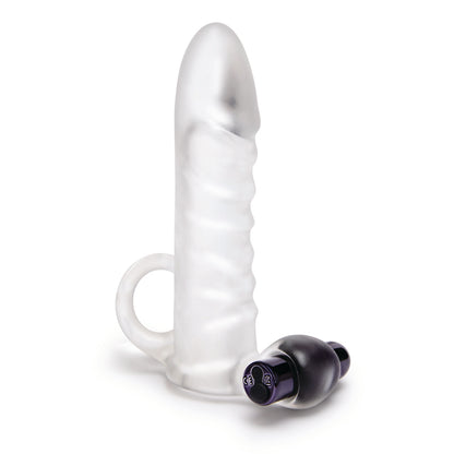 Clear Size Up Vibrating 2 Inch Penis Extender with Rechargeable Bullet