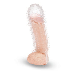 Size Up Clear Transparent Textured 1.5 Inch Penis Extender