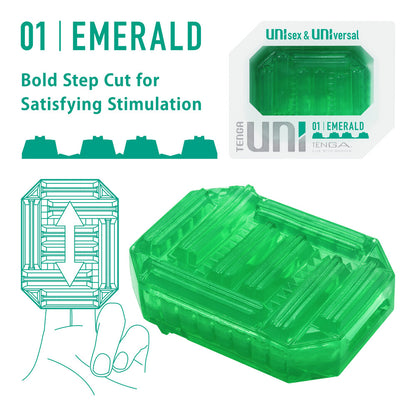 Tenga UNI Emerald Green Stretchable Sleeve Masturbator