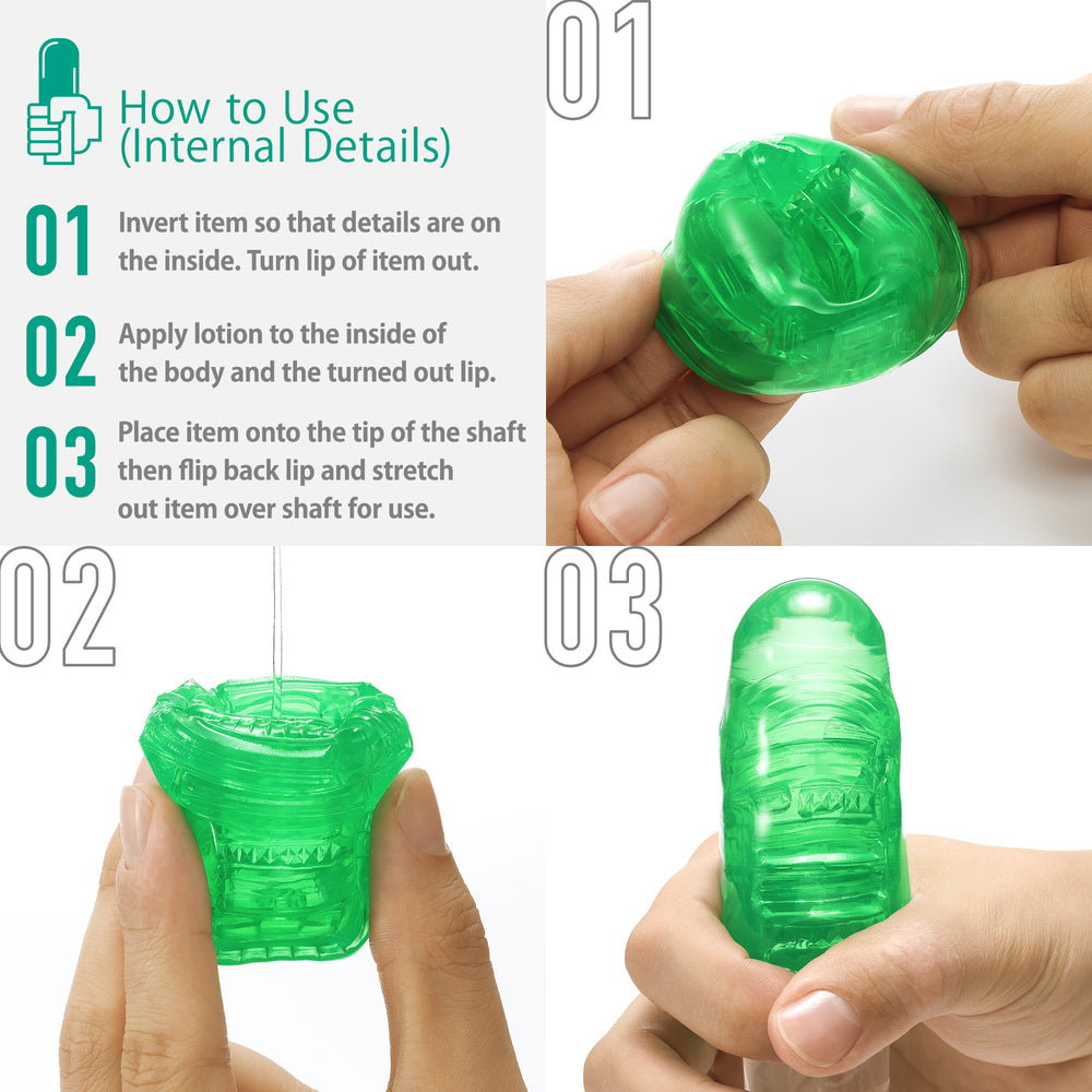 Tenga UNI Emerald Green Stretchable Sleeve Masturbator