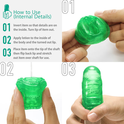Tenga UNI Emerald Green Stretchable Sleeve Masturbator