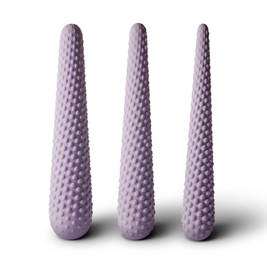 Rocks Off Purple Silicone Unite Dilator Set Three Sizes