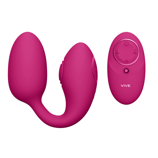 Vive Aika Pink Dual Stimulation Pulse Wave Vibrating Love Egg