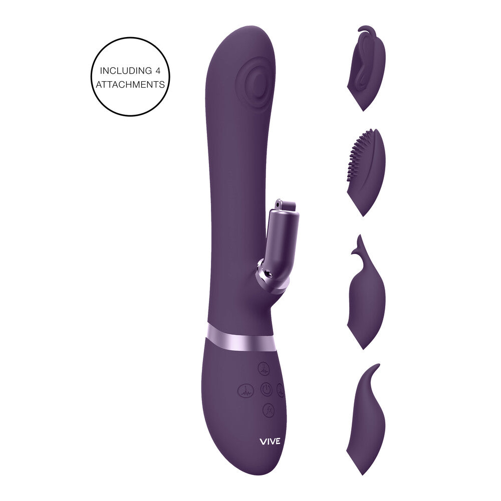Vive Etsu Purple Interchangeable Rabbit Vibrator