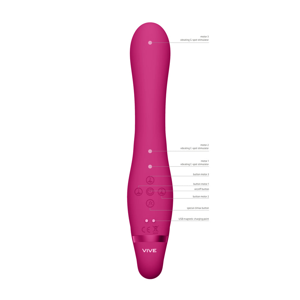 Vive Suki Pink Triple Action Strapless Vibrator