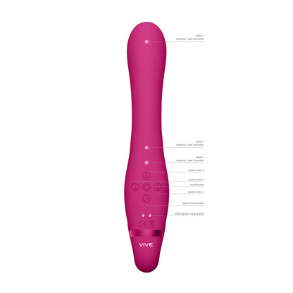 Vive Suki Pink Triple Action Strapless Vibrator