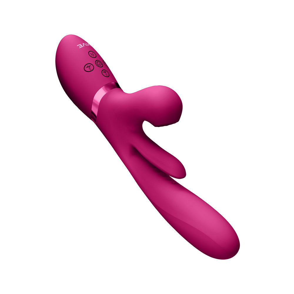 Vive Pink Triple Action Pleasure Stimulator with Waterproof Design