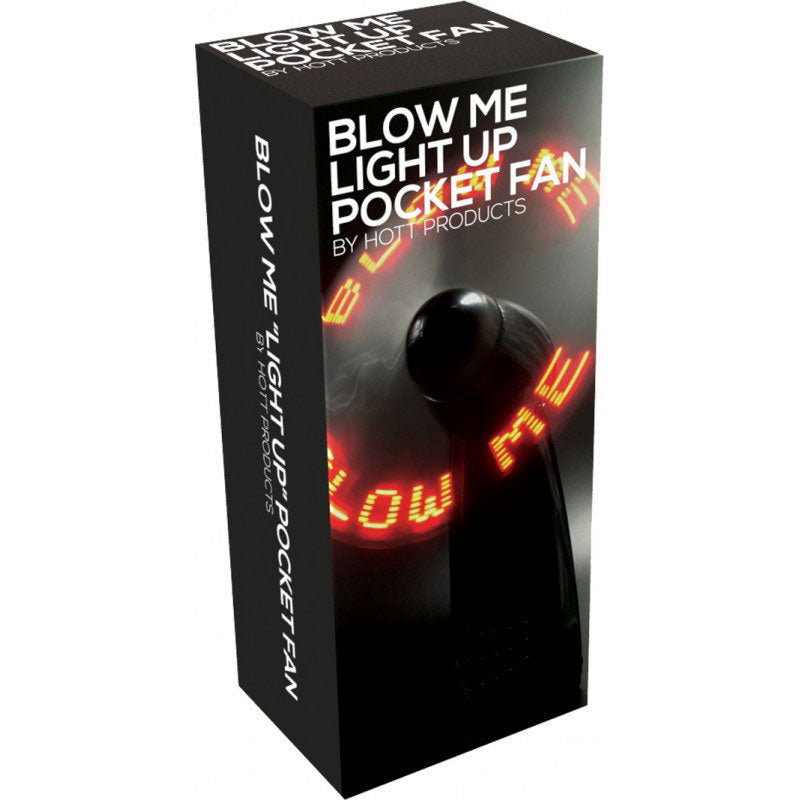 GlowTech Black Pocket Fan with Built-In Controller and Batteries