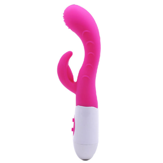 Silicone Pleasure Dual Motors G-Spot Vibrator in Pink
