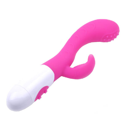 Silicone Pleasure Dual Motors G-Spot Vibrator in Pink