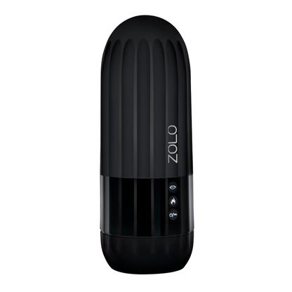 Zolo Black Jerkmaster Vibrating Warming Masturbator