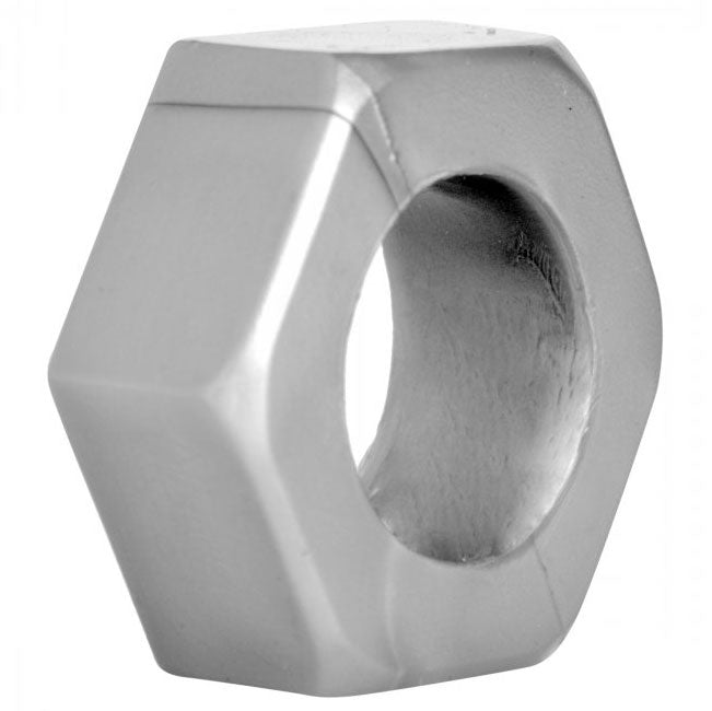 Master Series Silver Hex Heavy Duty Cock Ring and Ball Stretcher

