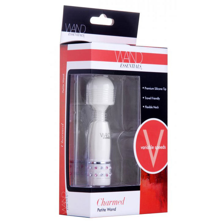 Wand Essentials Pink and White Charmed Petit Massage Wand